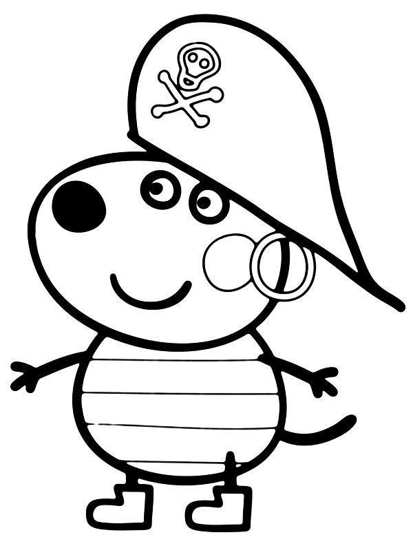Pig pirate coloring book